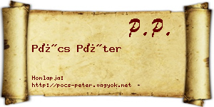 Pócs Péter névjegykártya